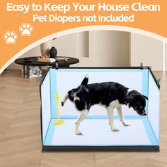 HOMBYS dog pee pad holder side view demonstrates tall walls to prevent spills.