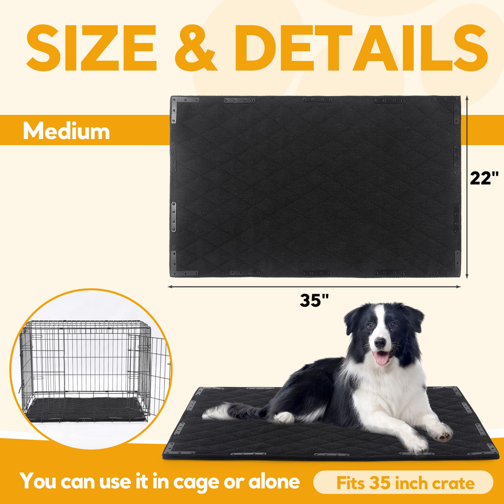 HOMBYS easy-clean kennel mat supports quick wipe-down and odor resistance after outdoor use.