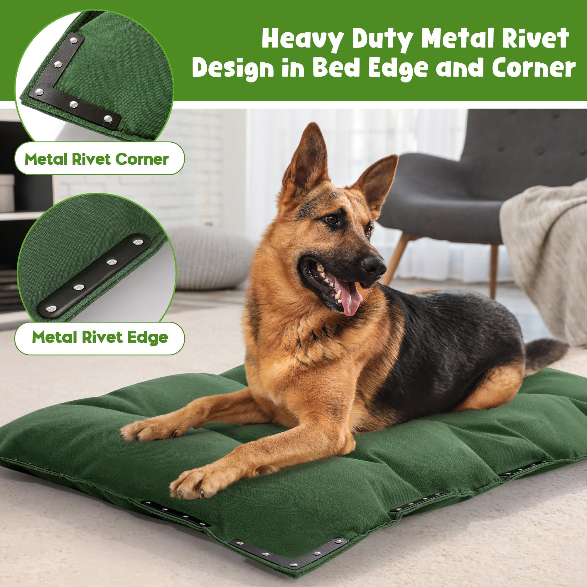 HOMBYS outdoor dog bed water-resistant cover removal demonstrates easy cleaning on damp patios.