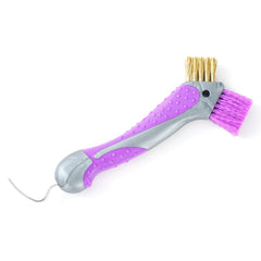 Homcare hoof pick demonstrates ergonomic non-slip grip for safe use.