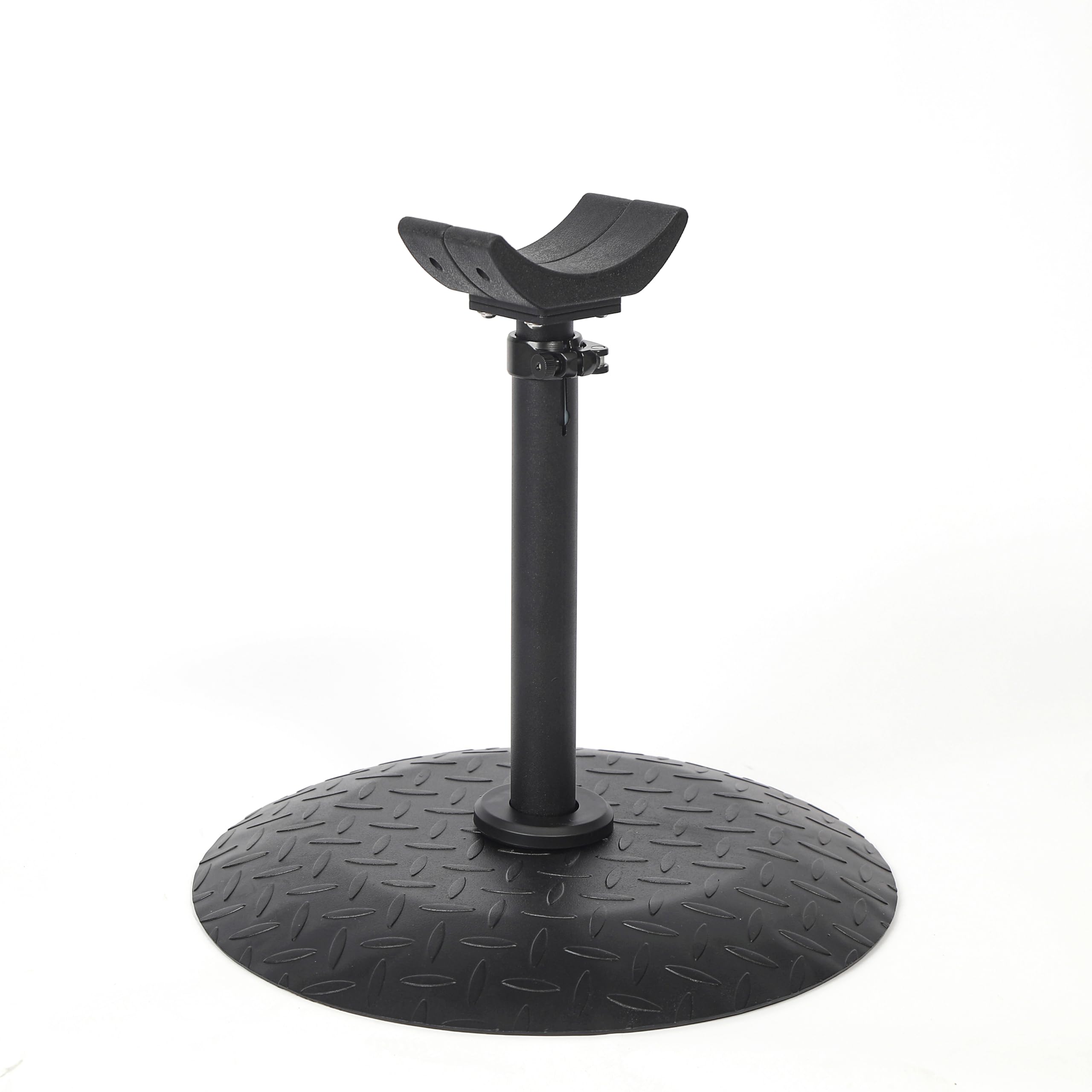 Homcare Horse Hoof Stand quick-release pinless system for fast height changes.