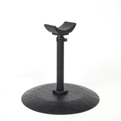Homcare Horse Hoof Stand quick-release pinless system for fast height changes.