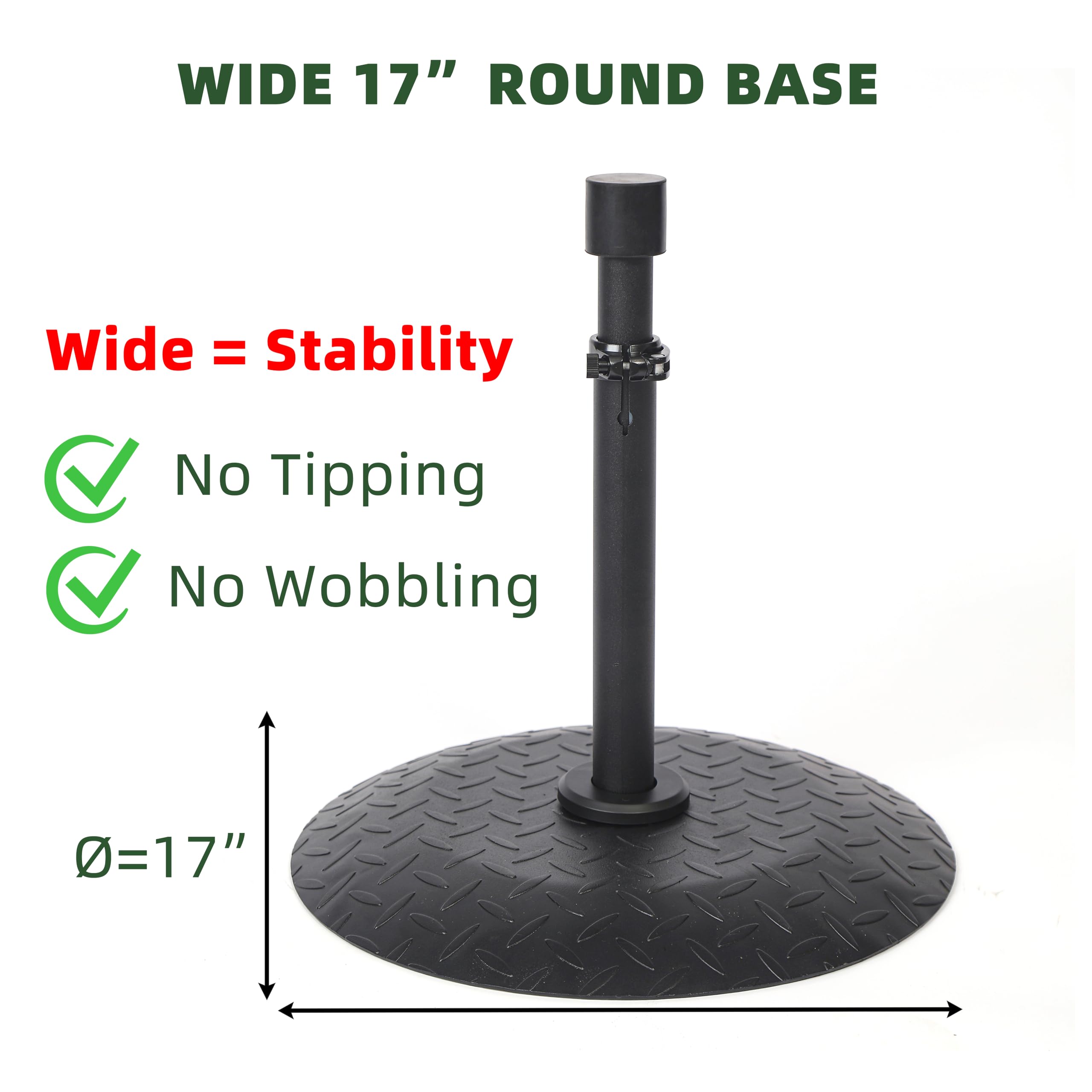 Homcare Horse Hoof Stand textured diamond base grips various surfaces during use.