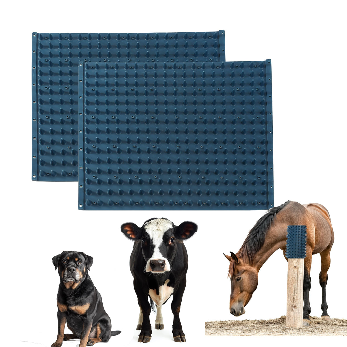 Homcare horse scratching post pad front view for safe grooming and comfort