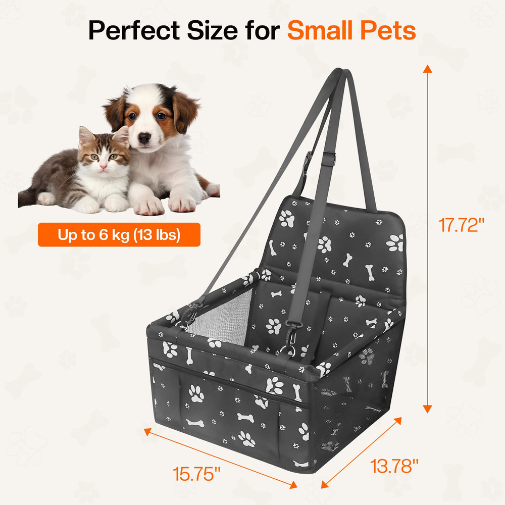 Homcolorful dog car seat breathable mesh adds ventilation for comfy rides.