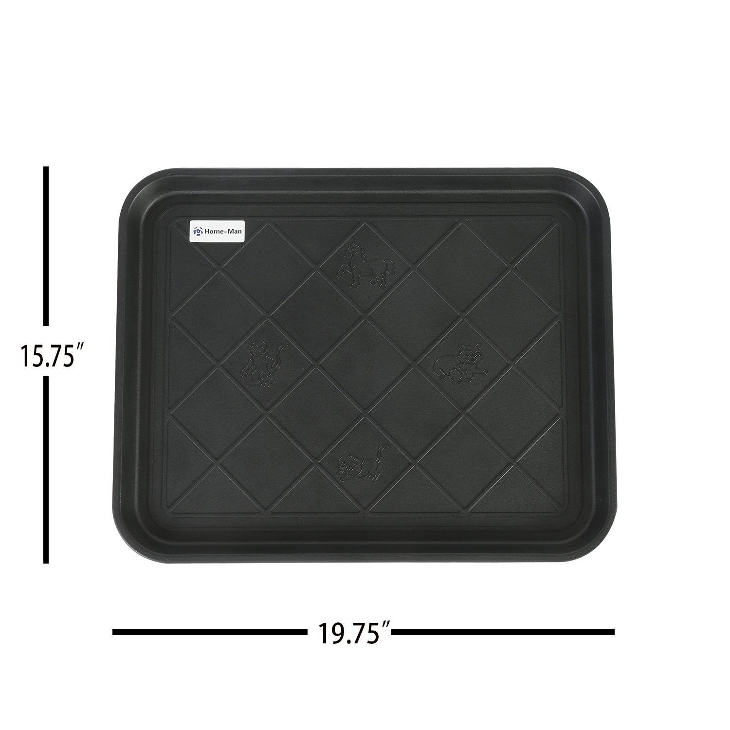 Home-Man polypropylene tray with raised edges stops mess and protects floors