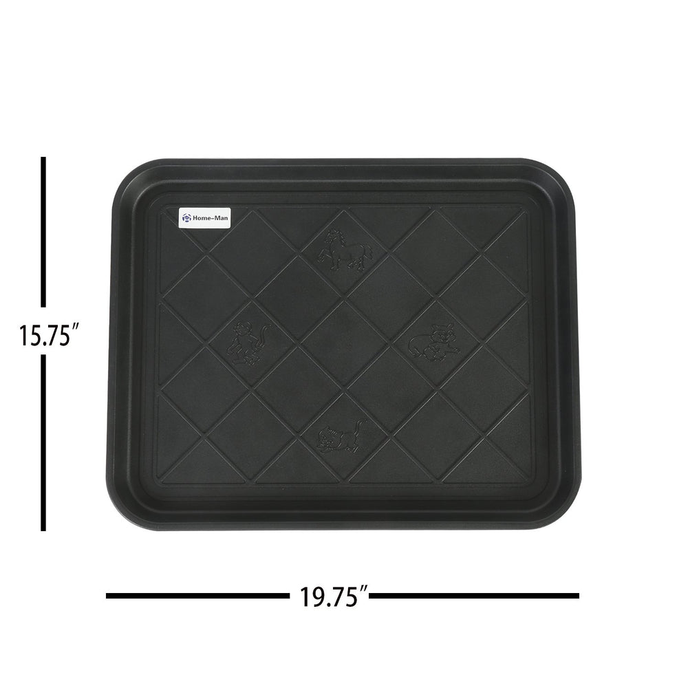 Home-Man polypropylene tray with raised edges stops mess and protects floors