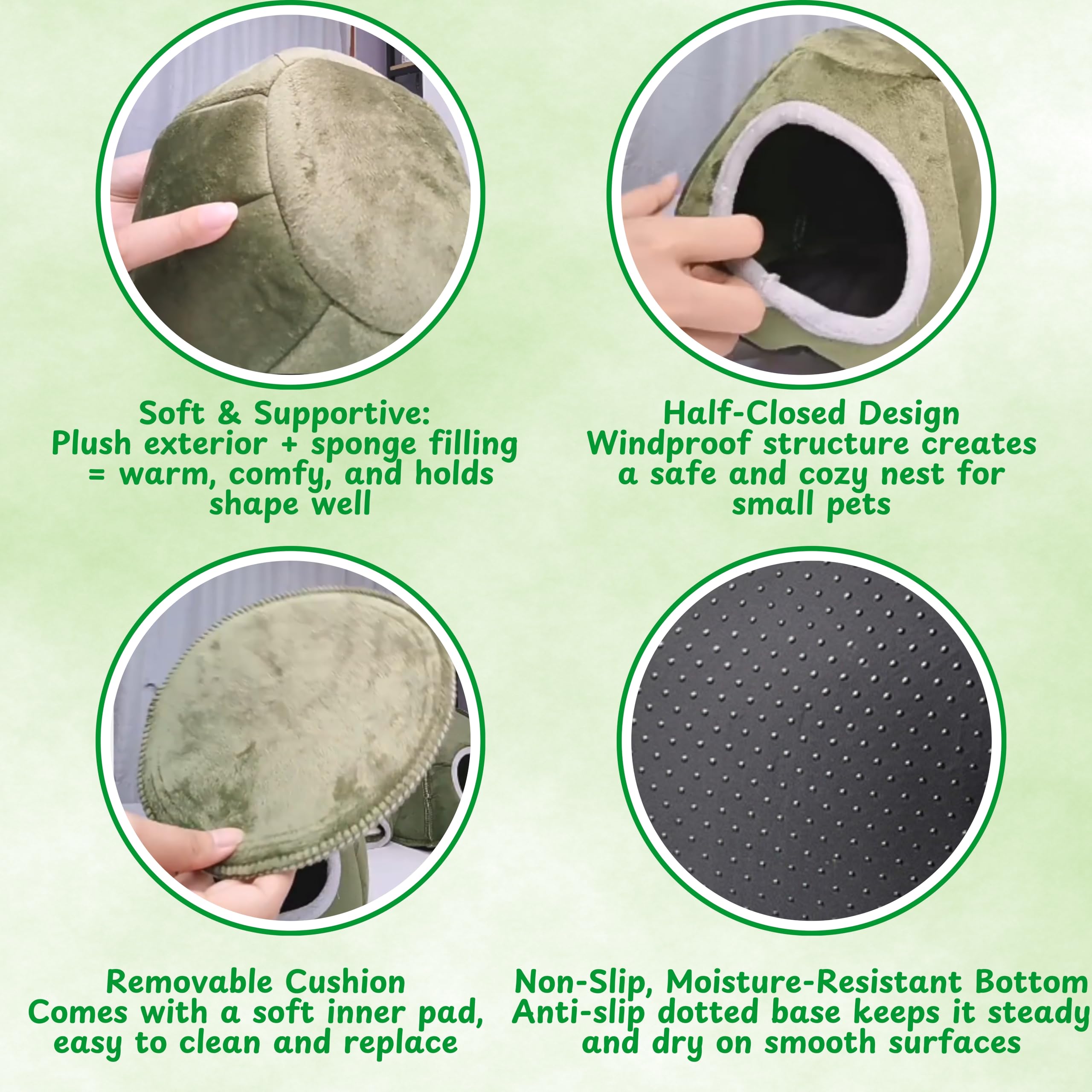 Homedy Crafts Hedgehog Hideout features anti-slip bottom for secure placement.