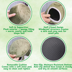 Homedy Crafts Hedgehog Hideout features anti-slip bottom for secure placement.