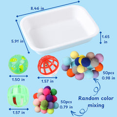 Homedy Crafts ball-bell-toy-hedgehog provides audible stimulation for interactive hedgehog play.