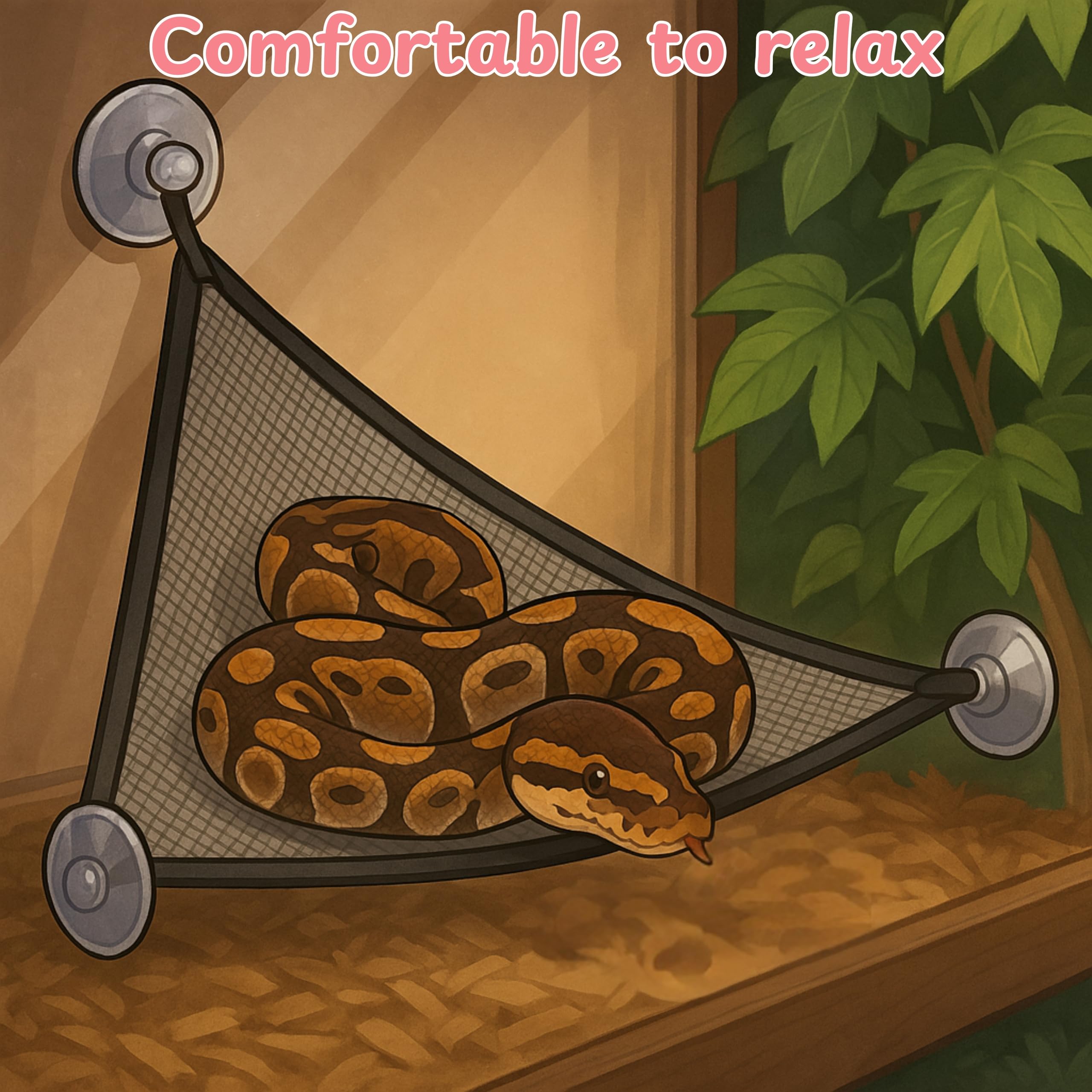 Homedy Crafts crested-gecko-hammock-accessories offer elevated lounging and secure rest.