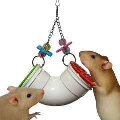 Homedy Crafts mouse rat enrichment toy inside tube stimulates foraging
