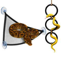 Homedy Crafts ball-python hammock provides elevated rest and observation in terrarium