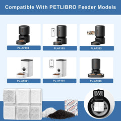HomeFio desiccant bags compatibility close-up fits Petlibro feeders.