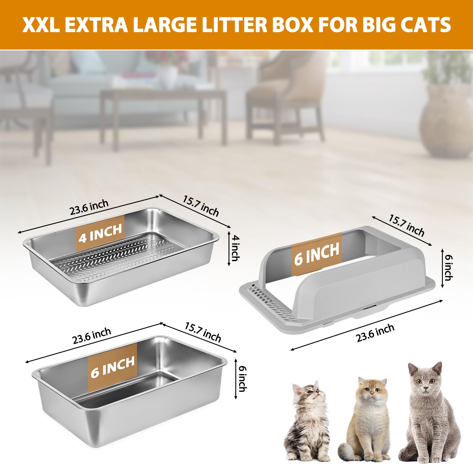 Homegroove XL litter box with lid for comfortable larger cats