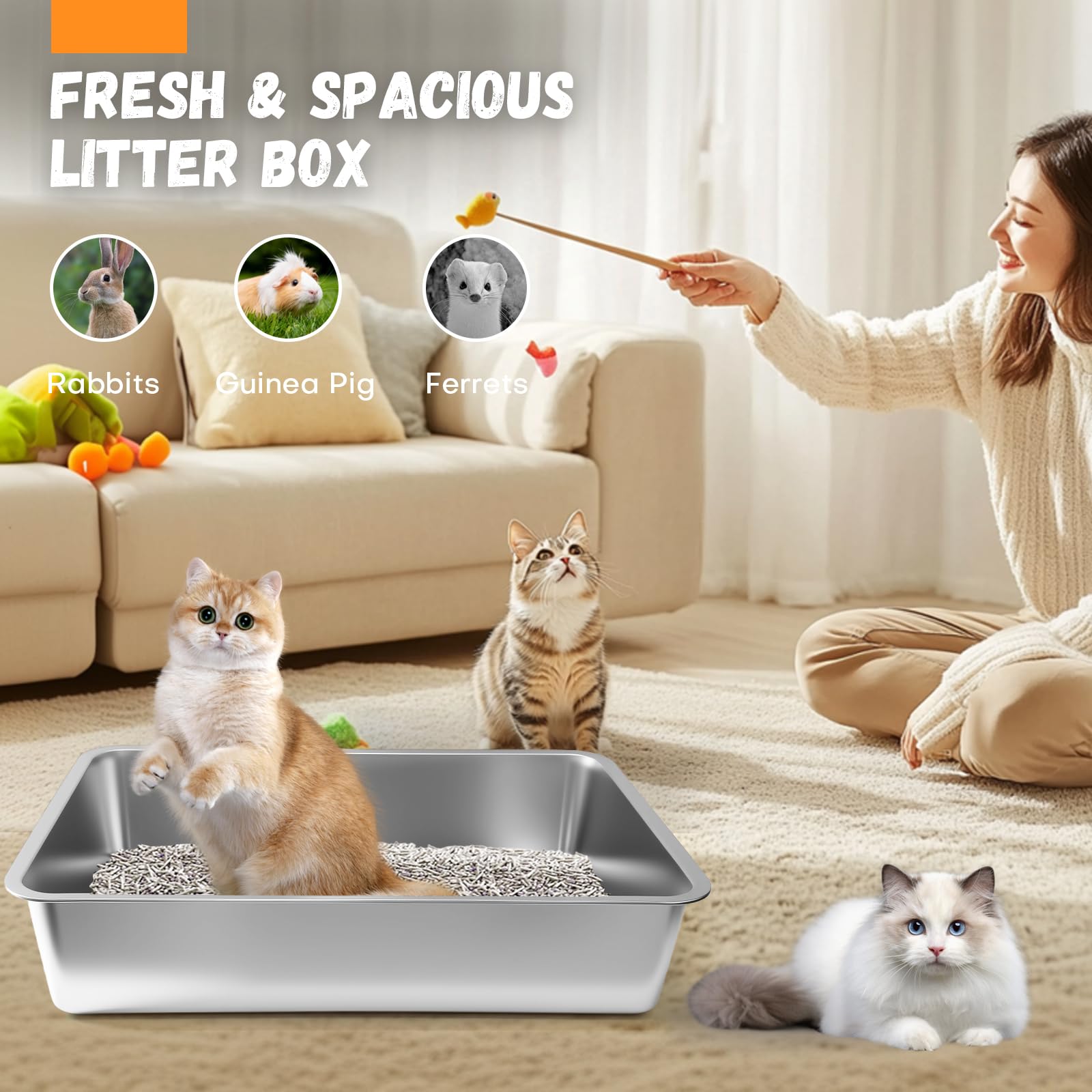 Homegroove xl metal cat litter box anti-urine leakage feature demonstrated
