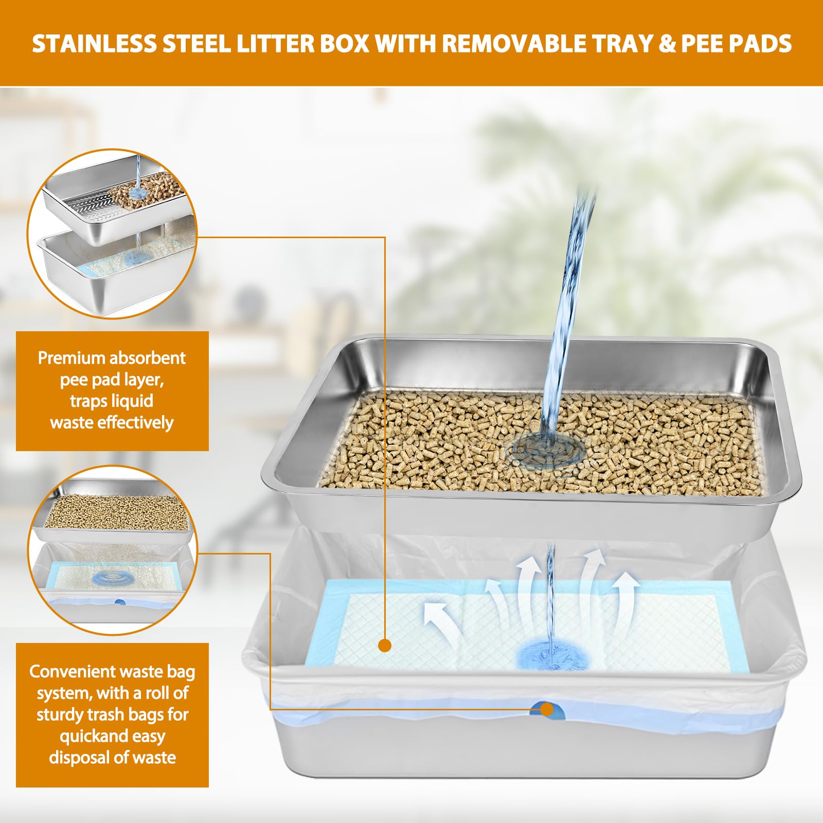 Homegroove XXL litter box with lid for multi-cat households