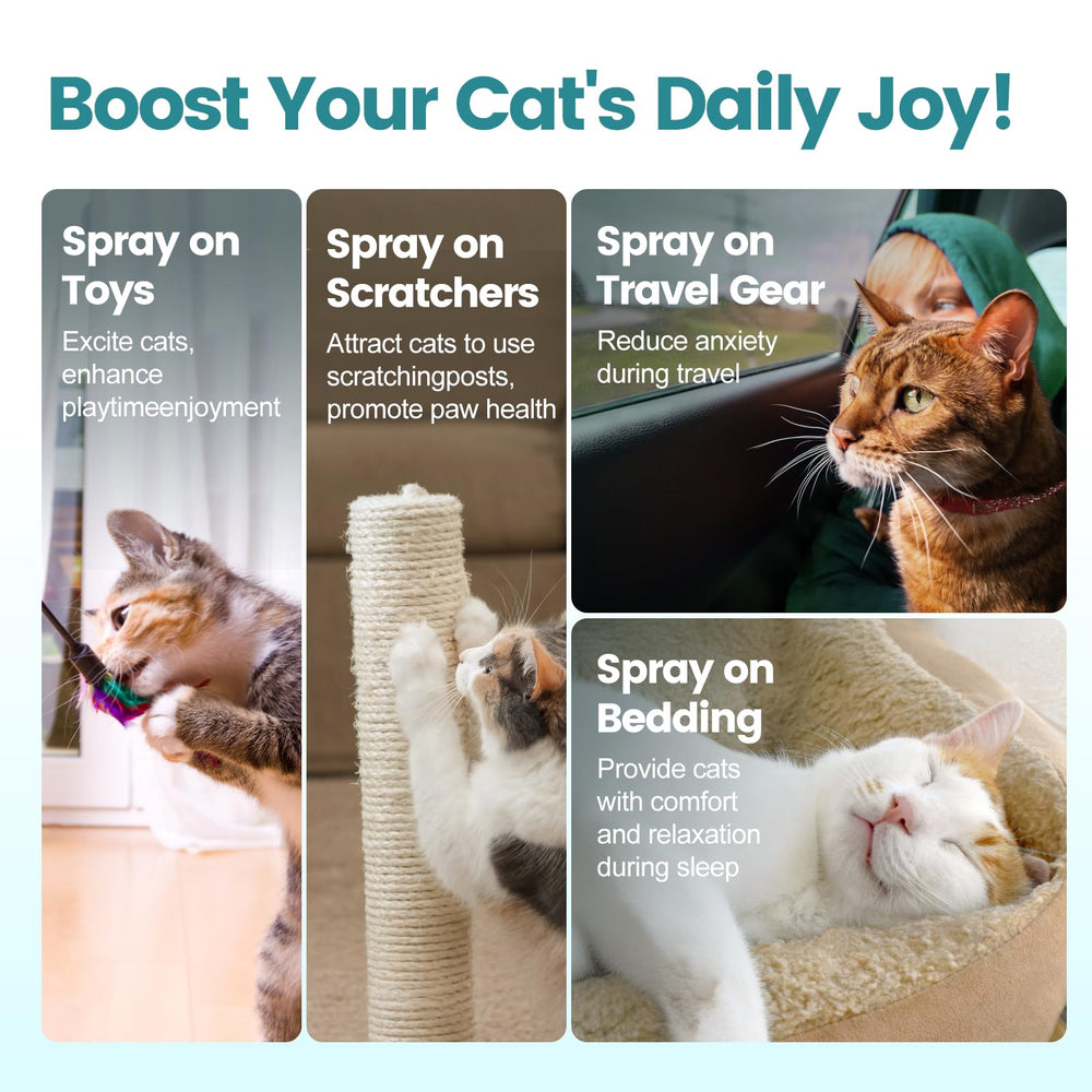 HomeHom Catnip Spray nozzle close-up shows even mist for safe use