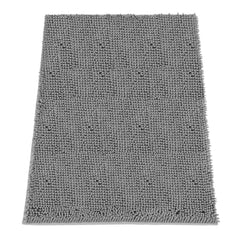 HOMEK absorbent dog door mat closeup shows plush chenille that traps moisture.