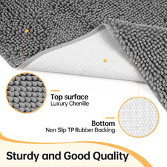 HOMEK low-profile entry mat shows slim design prevents door snagging.