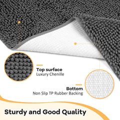 HOMEK low-profile entry mat fits doors without snagging.