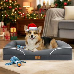 Homemate 36x27 orthopedic foam bed provides plush support for large dogs