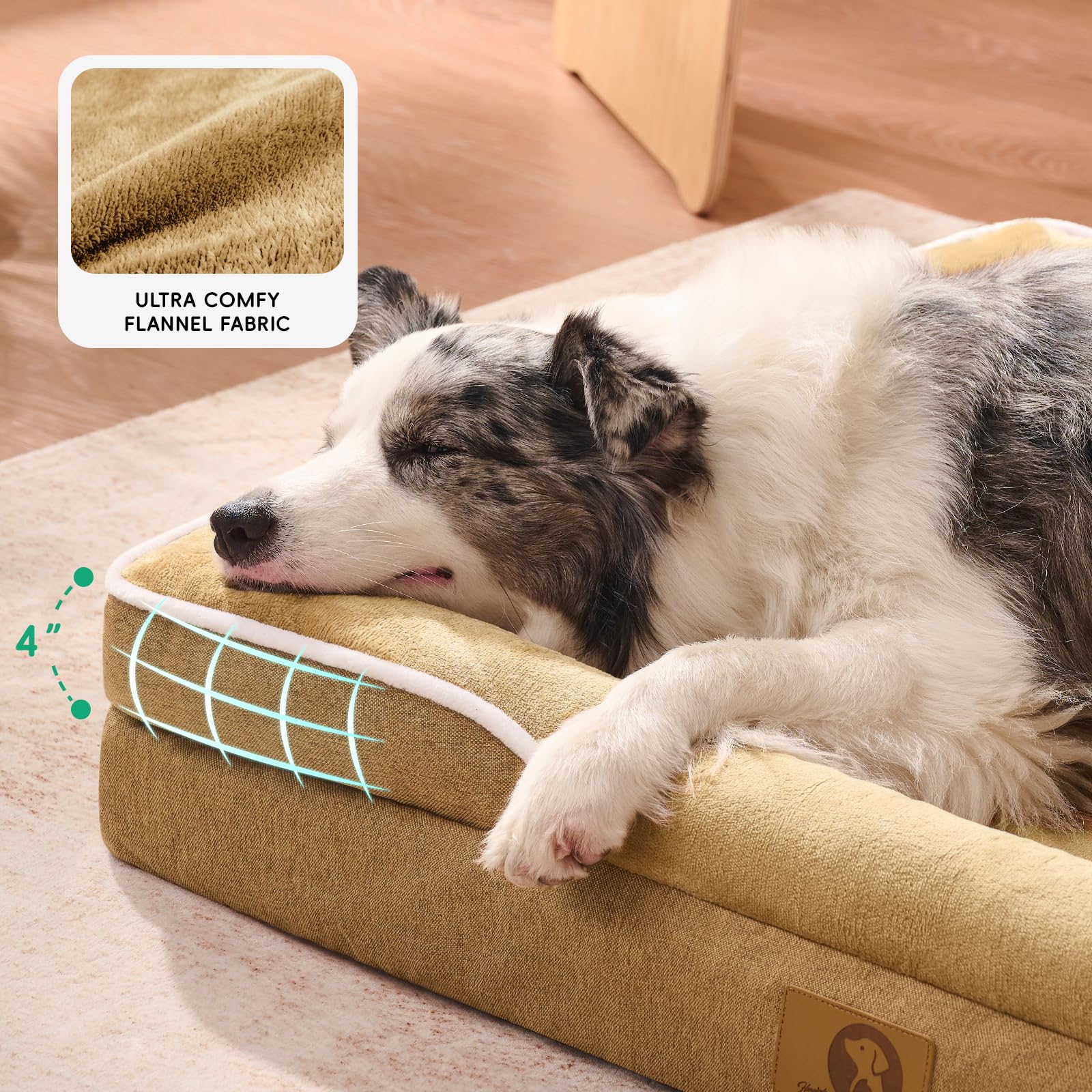 Homemate dog bed non-slip bottom keeps bed steady during play