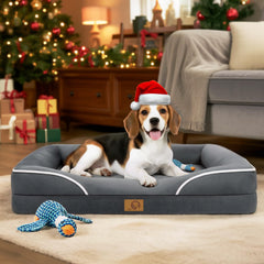 Homemate dog bed orthopedic foam closeup showing joint-supporting foam for comfort