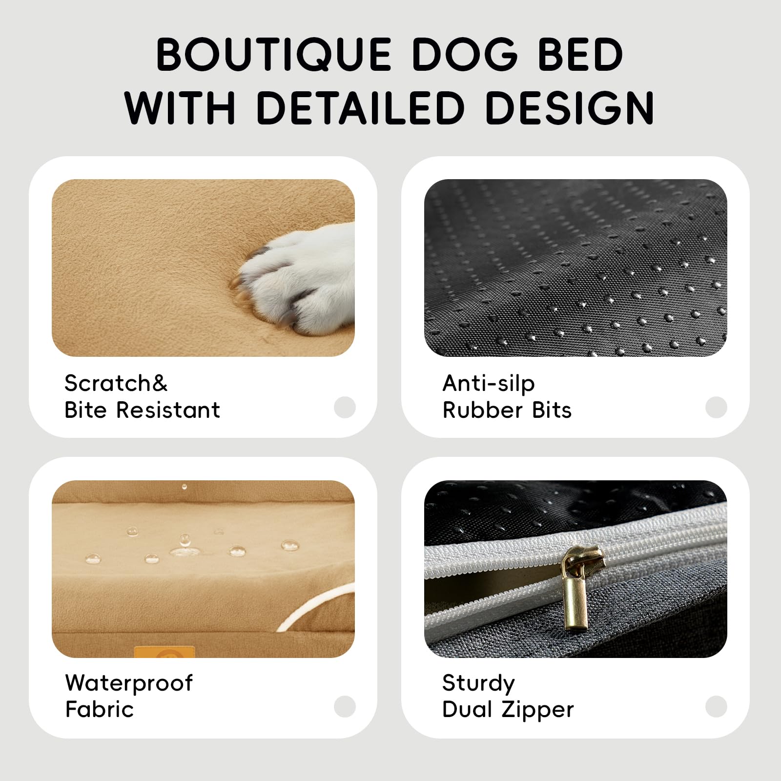Homemate dog bed waterproof layer protects foam from leaks and stains
