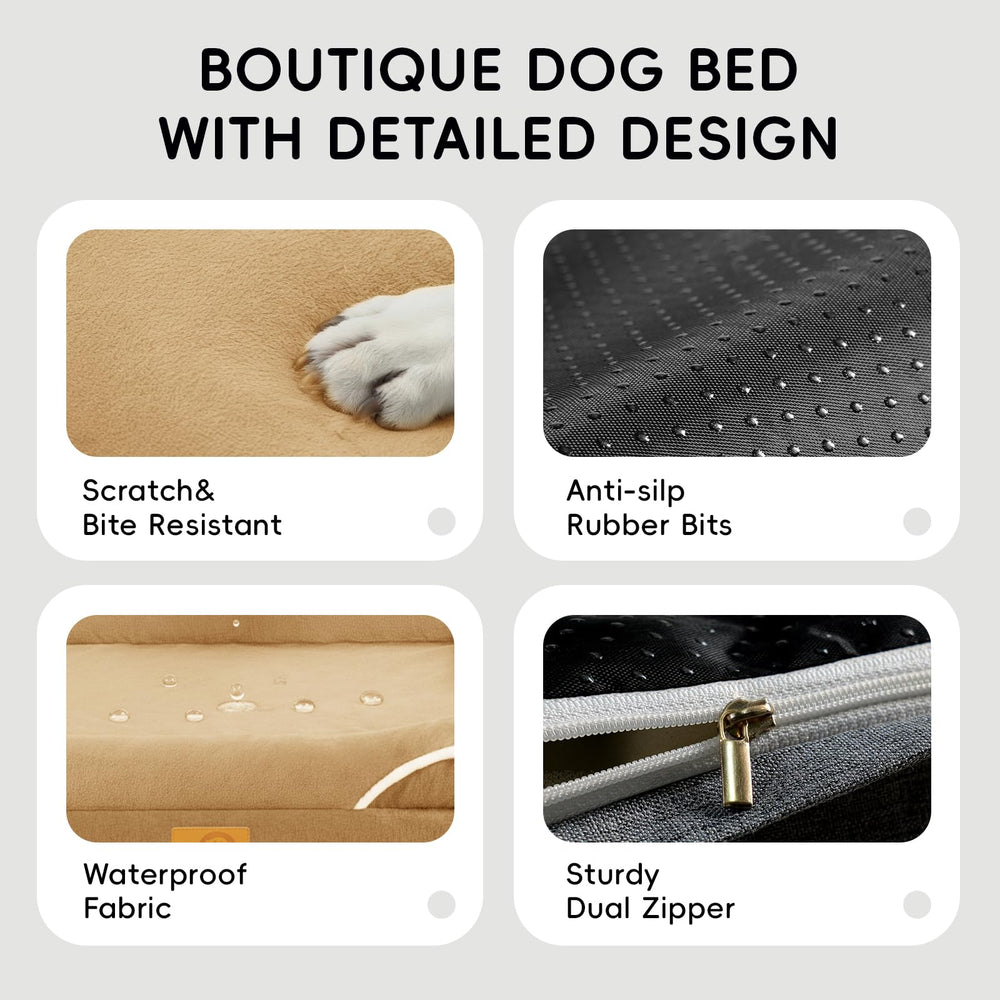 Homemate dog bed waterproof layer protects foam from leaks and stains