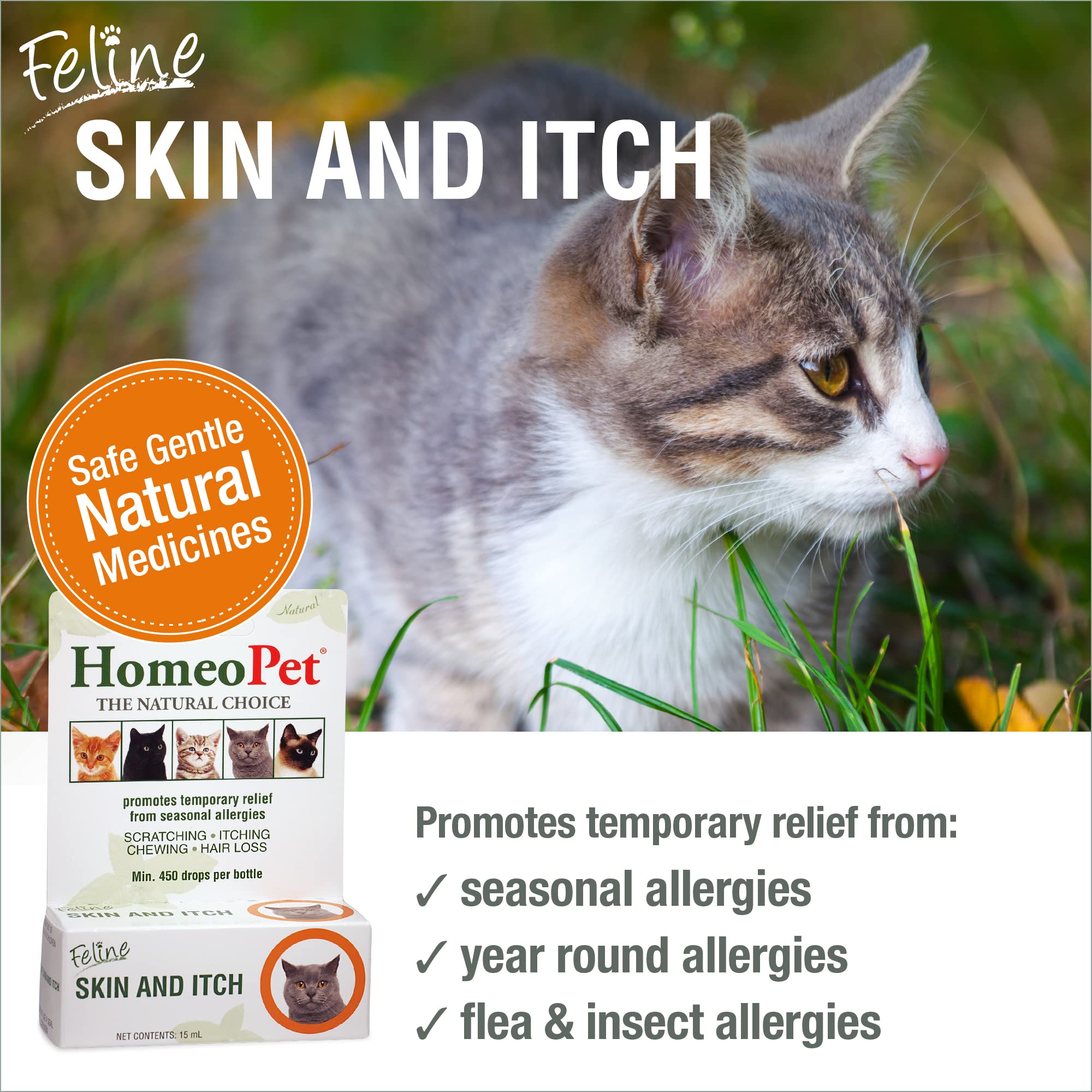 HomeoPet dosing directly into cat's mouth for easy administration.