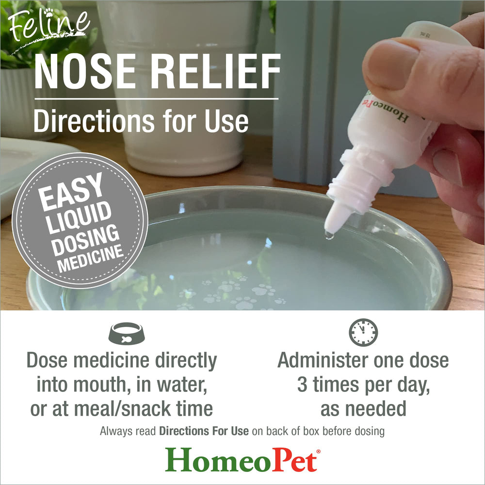 HomeoPet Nose Relief sinus support for cats with gentle ingredients