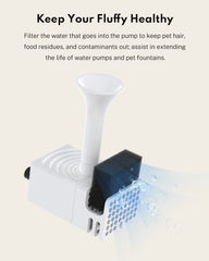 HomeRunPet wireless pump close-up highlights near-silent operation for pet hydration.
