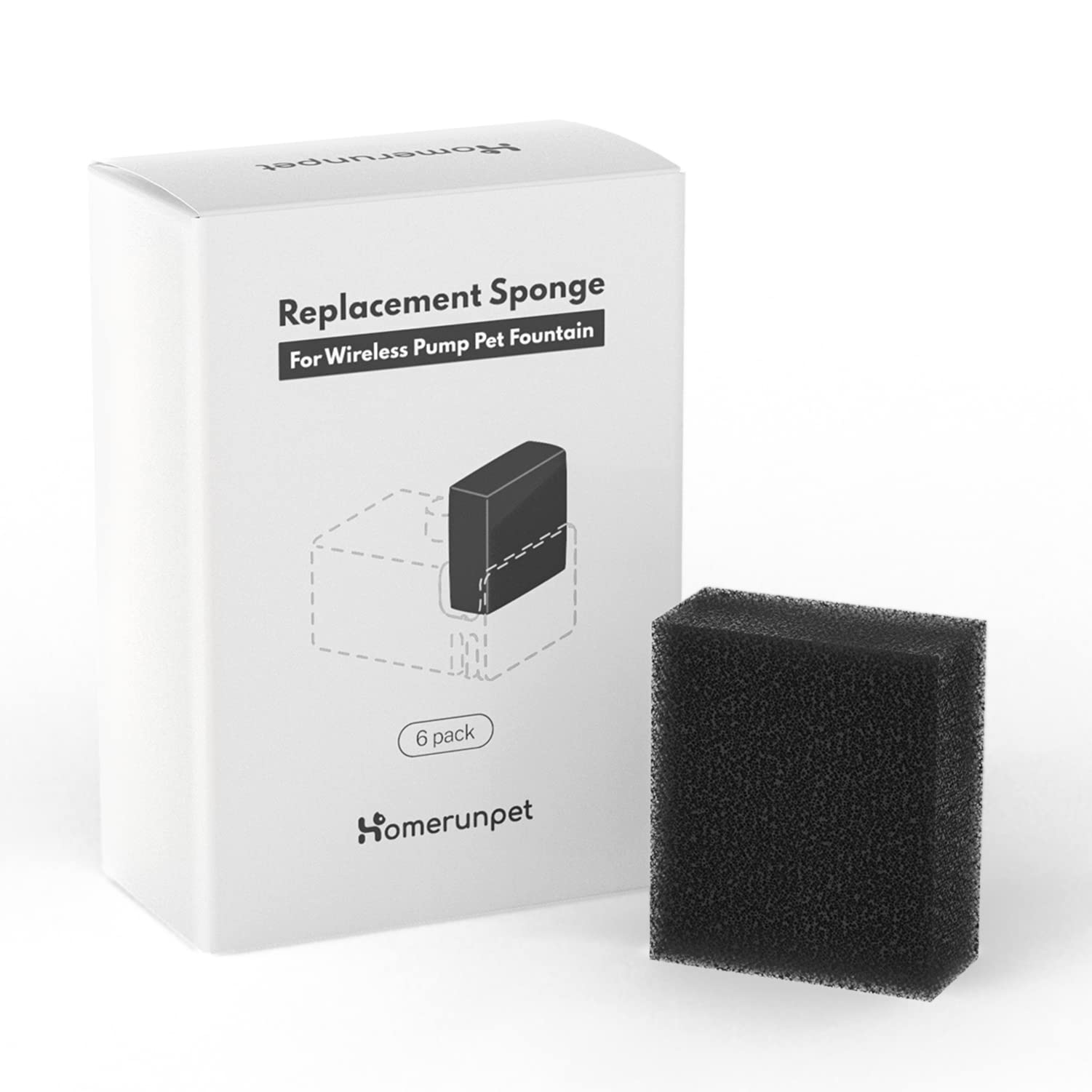 HomeRunPet water pump filter box for quick setup and filtration
