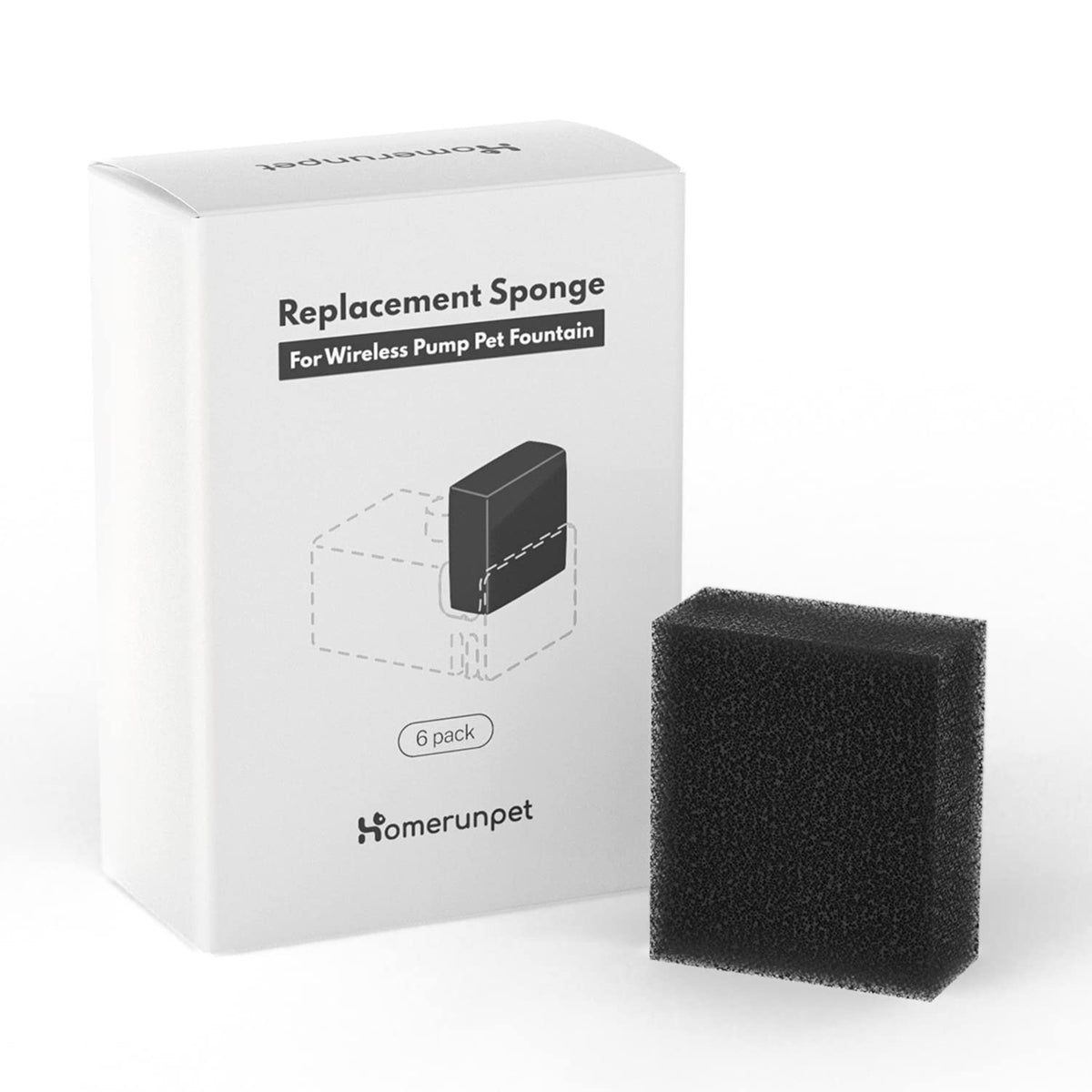 HomeRunPet water pump filter box for quick setup and filtration