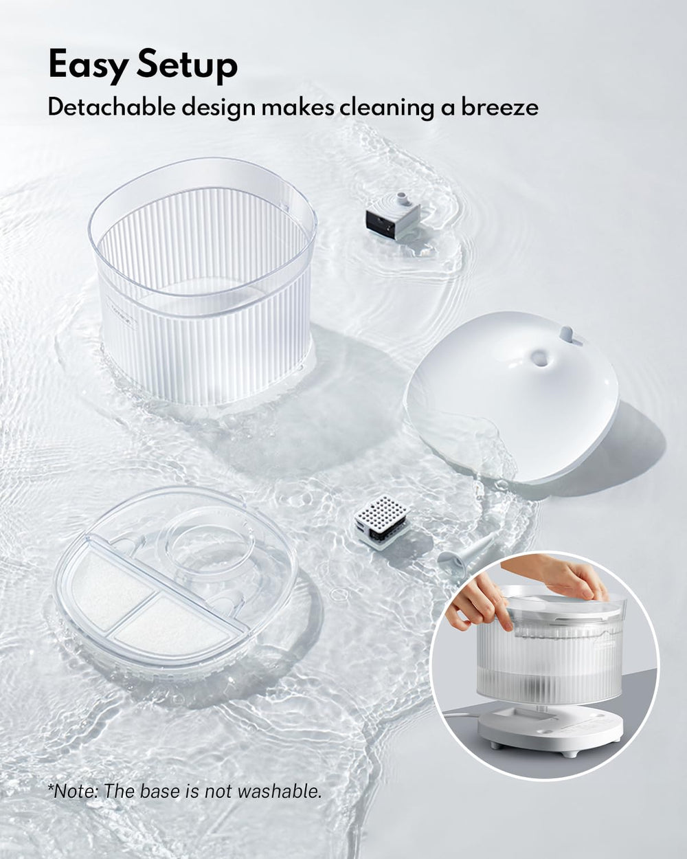 HomeRunPet wireless pump cat fountain spill-proof base supports energetic pets during meals.