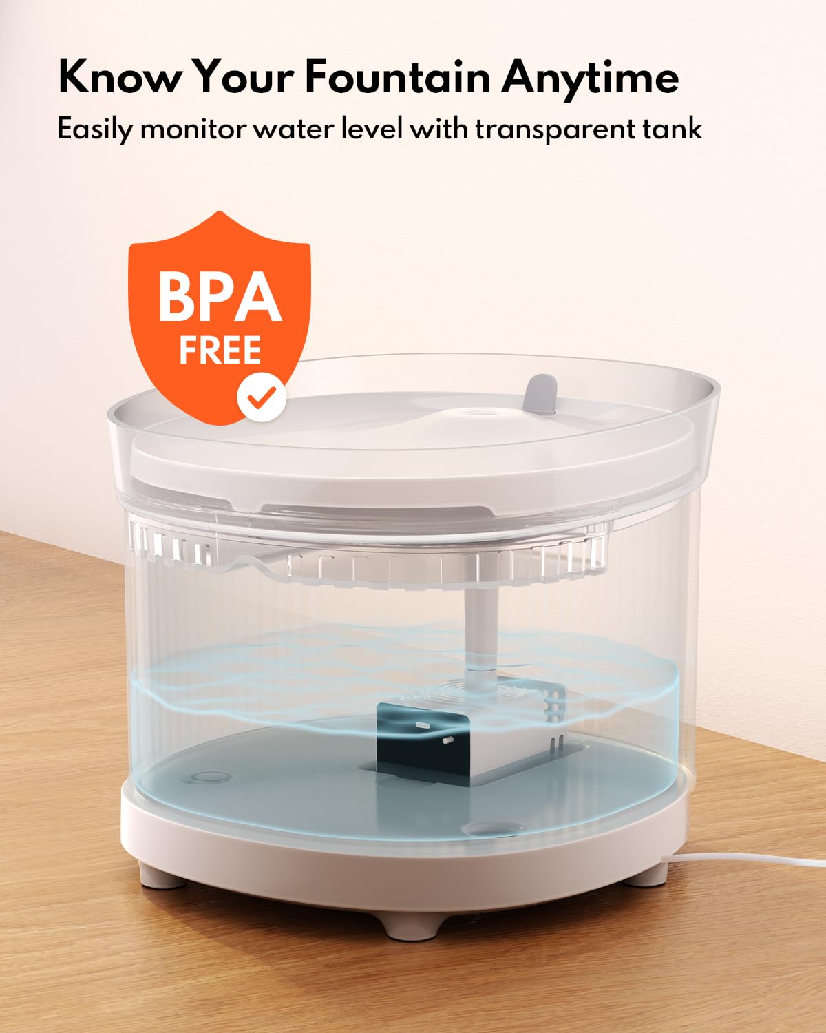 HomeRunPet wireless pump cat fountain triple filtration reduces fur and odors in bowls.