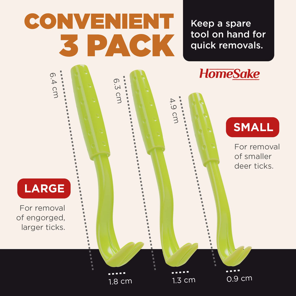 Homesake tick removal tool in use on a dog demonstrates quick, pain-free tick removal.