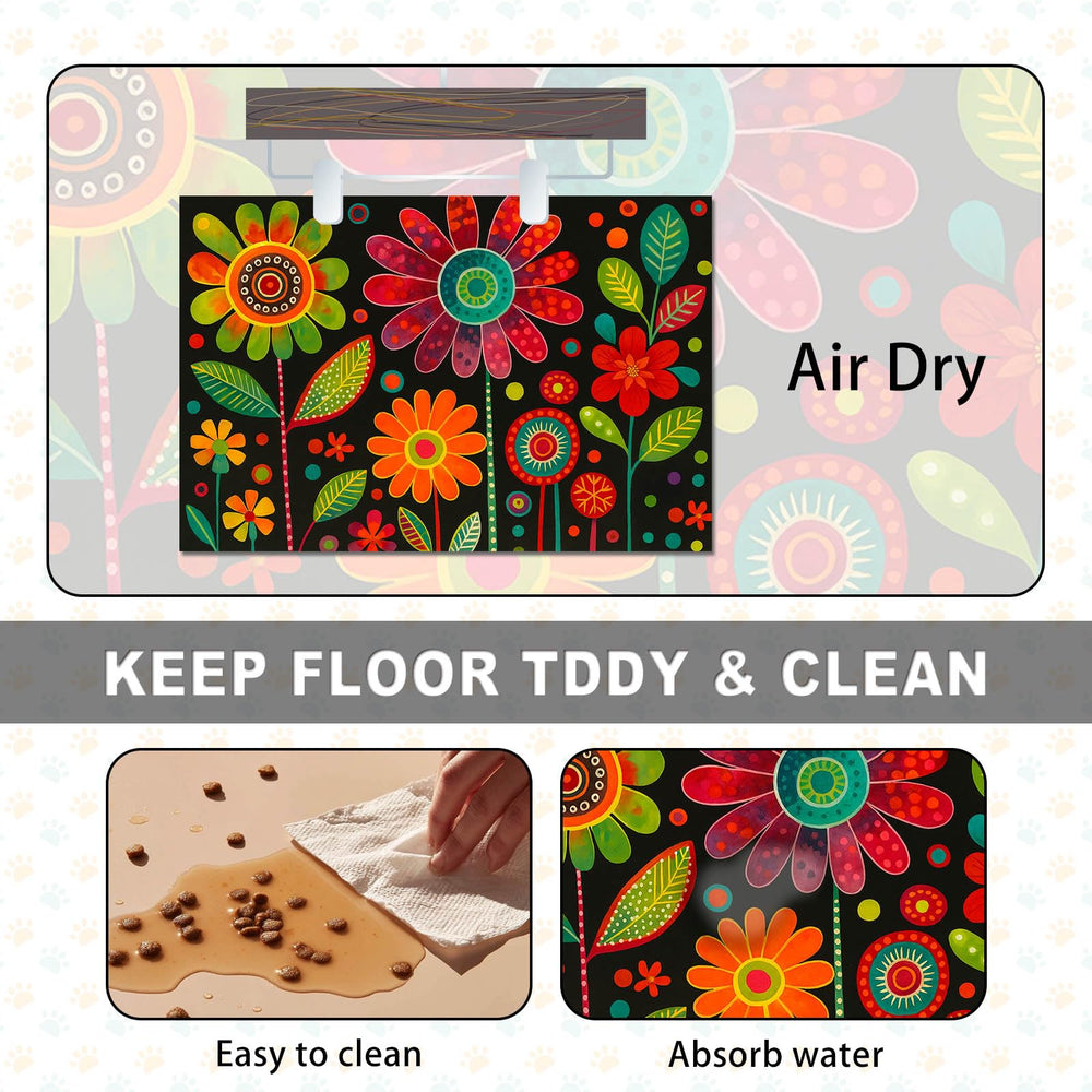 HOMETITUTE Cat-friendly size supports tidy feeding areas.