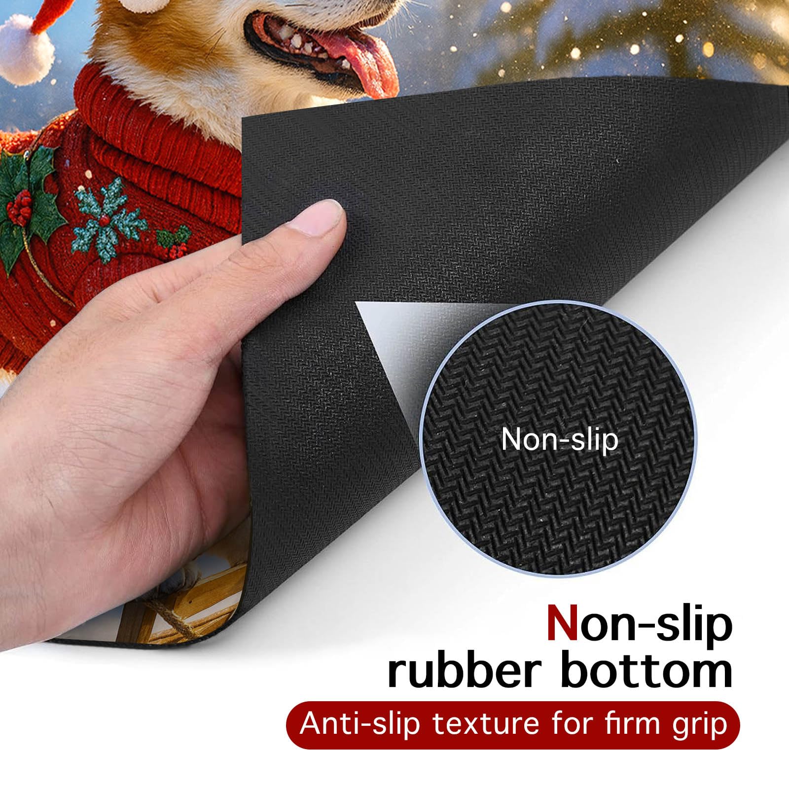 HOMETITUTE spill-proof pet mat helps contain water and crumbs.