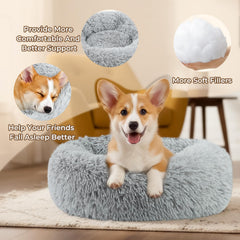 Homeuslynn 20x20 inch bed interior shows soft PP cotton cushioning.