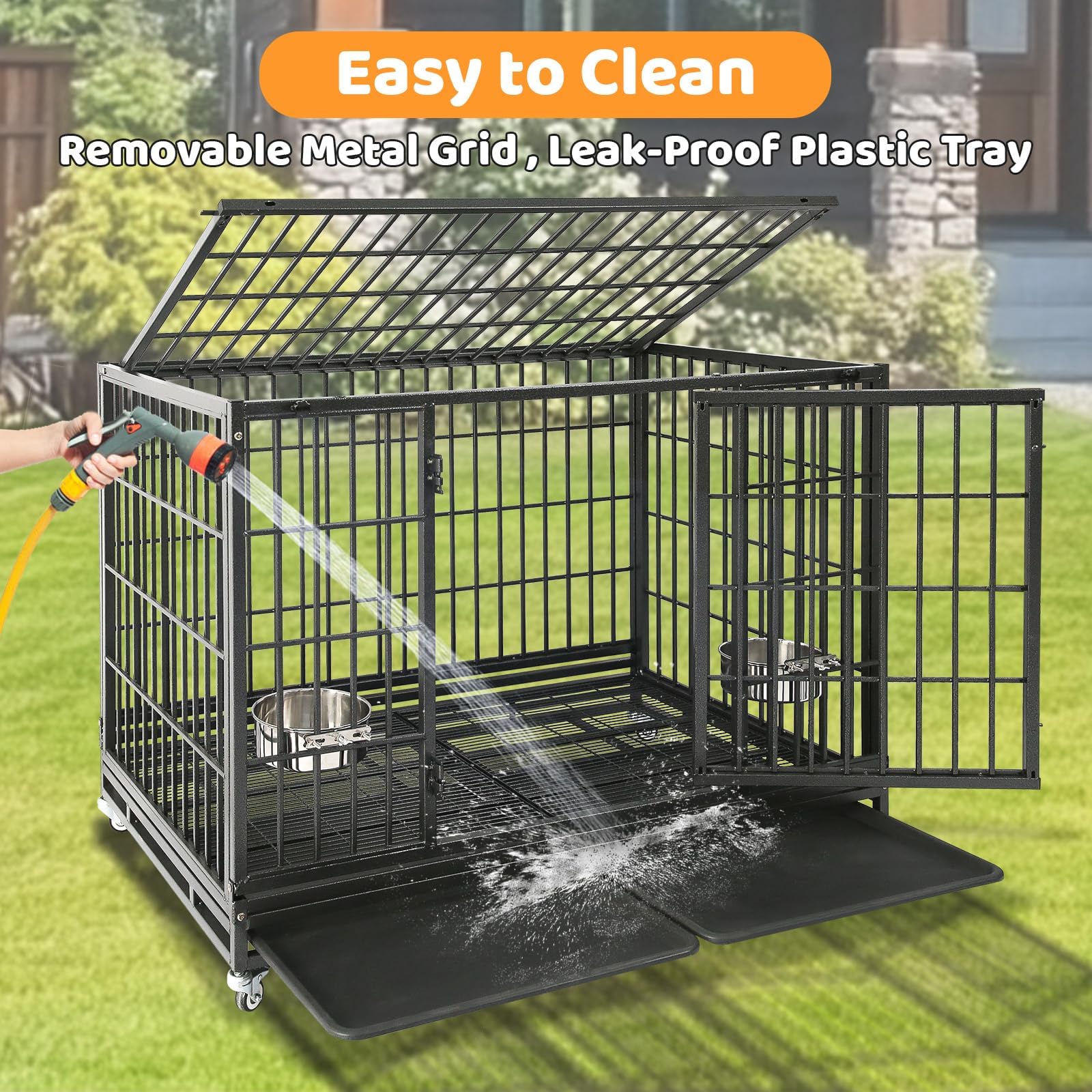 Homey Pet four wheels allow effortless moving between rooms and spaces.