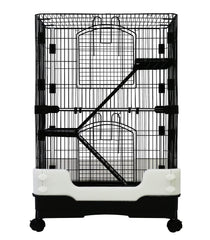 Homey Pet crate exterior in black, durable housing for small animals.