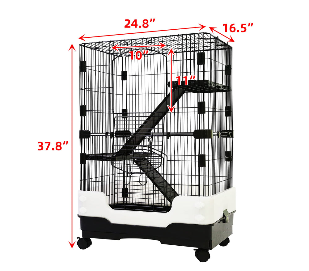 Homey Pet crate interior with multi-levels, promoting roomy exploration for small pets.