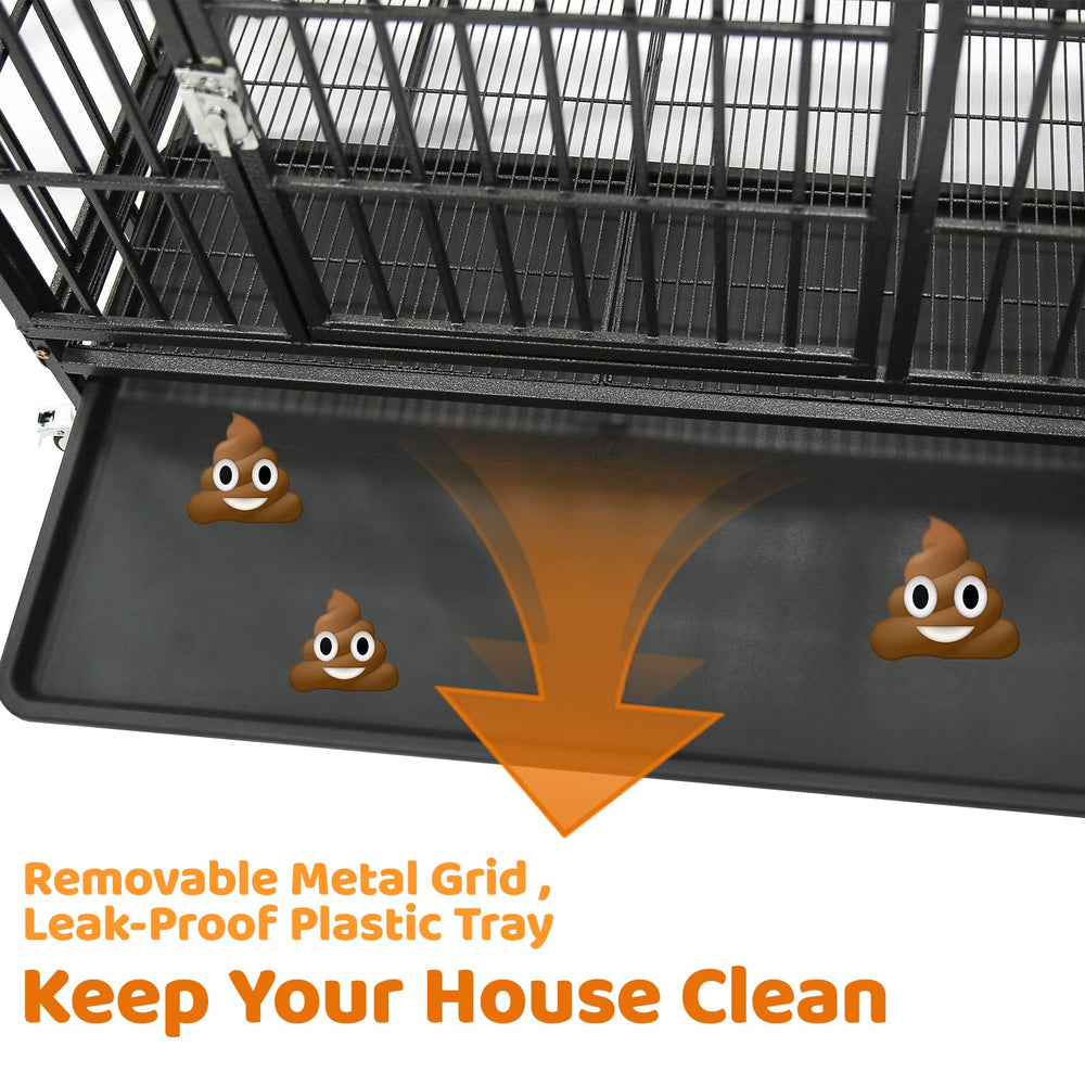 Homey Pet removable tray and metal grids simplify cleaning and sanitation.