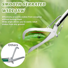 HOMEYA stainless steel snake tongs built to last during rugged outdoor use.