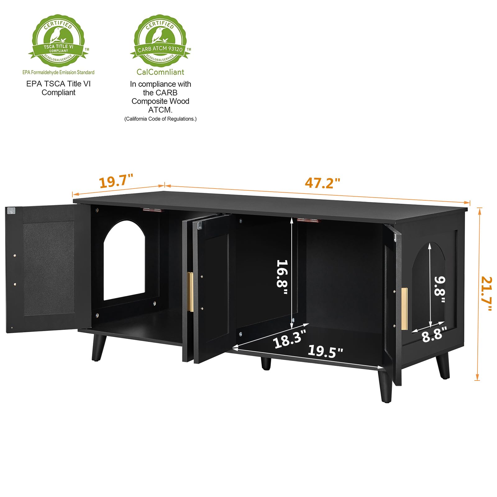 Homhedy boho cat enclosure side view highlights wood finish and compact footprint.