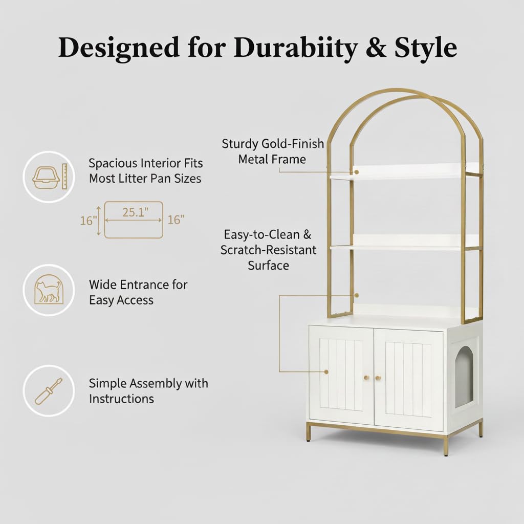 Homhedy enclosure fits most litter boxes for versatile use