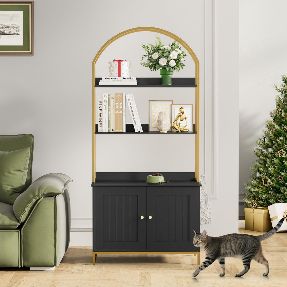 Homhedy cat litter enclosure in room style for easy integration