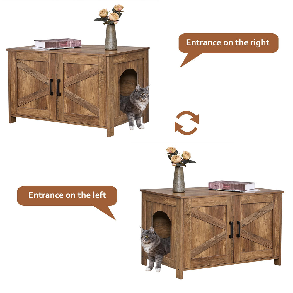 Homhedy cat litter enclosure cat bed nook provides cozy hideaway inside furniture.